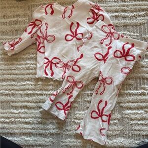 Cat & Jack Red and White Baby Onesie